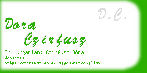 dora czirfusz business card